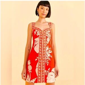 NWOT Farm Rio 100% Linen Dress